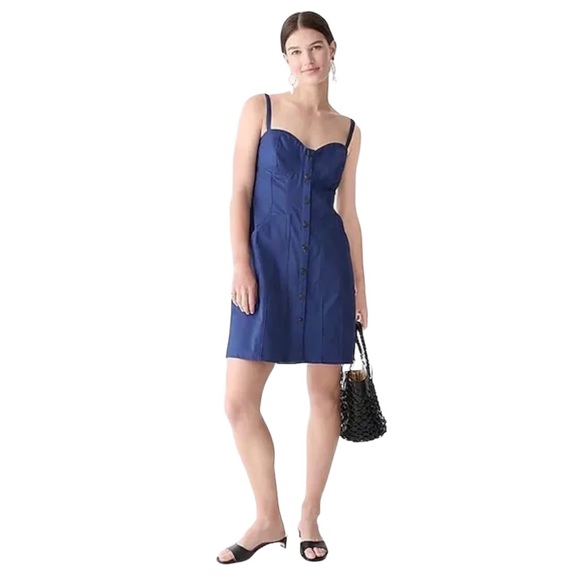 J CREW MONA SHEATH DRESS MEDITERRANEAN NAVY BLUE NWT SZ  10 - Picture 7 of 8